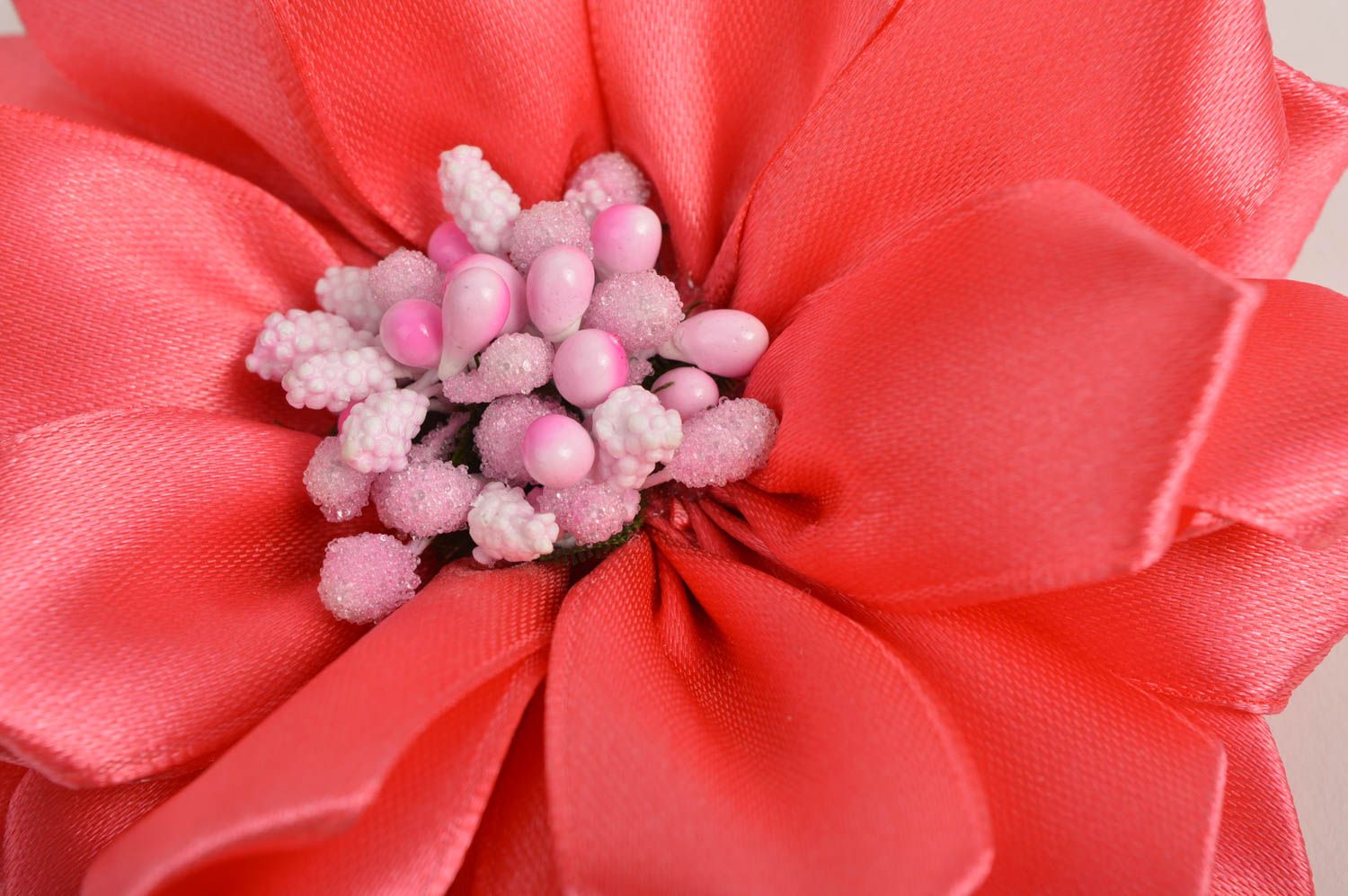 Unusual handmade hair clip elegant hair kanzashi flower cool gifts for her photo 3