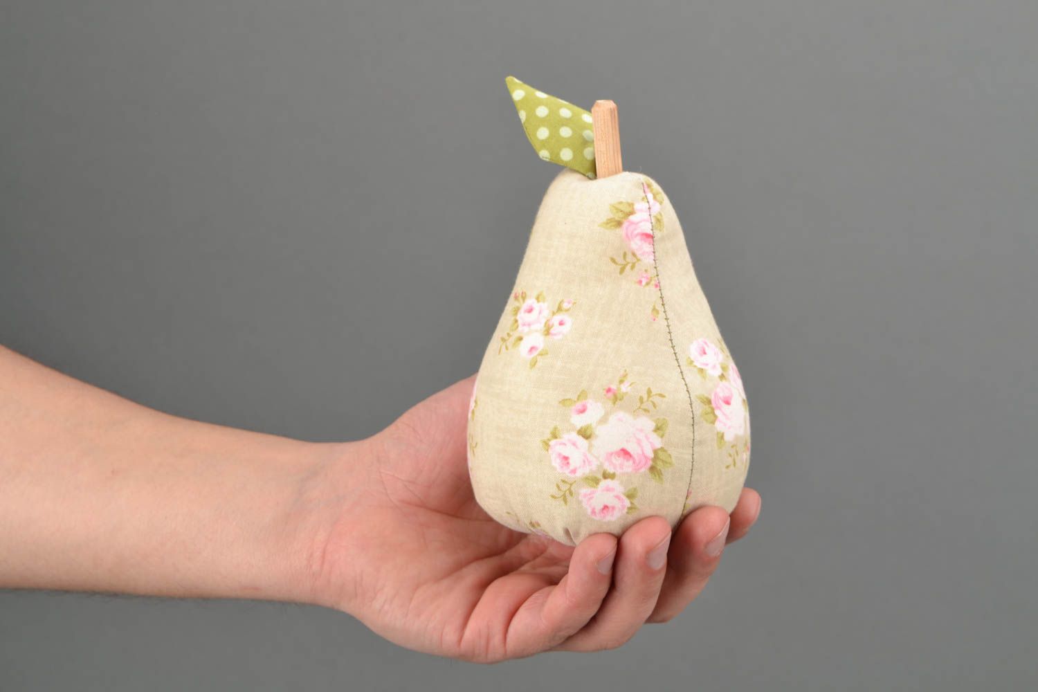 Decorative soft toy for home Pear photo 2