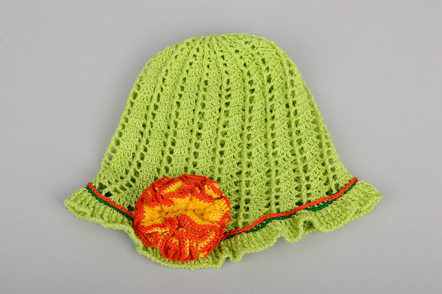 Cute handmade baby hat crochet hat design head accessories for kids  photo 1