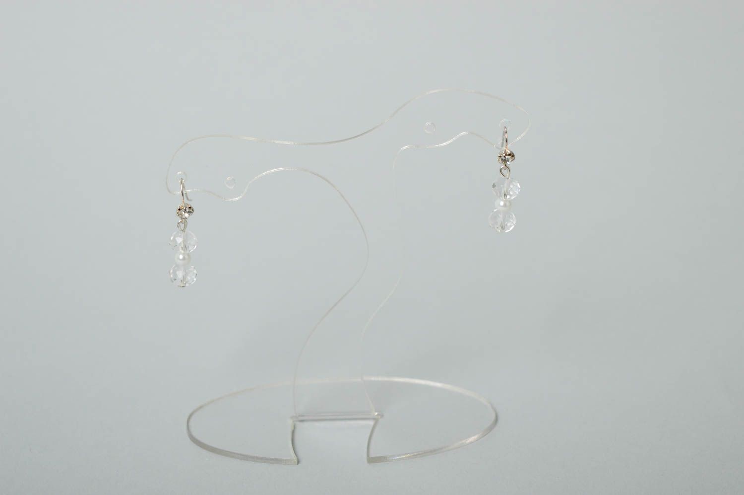 Handmade earrings transparent fashion earrings long earrings  dangle earrings   photo 4