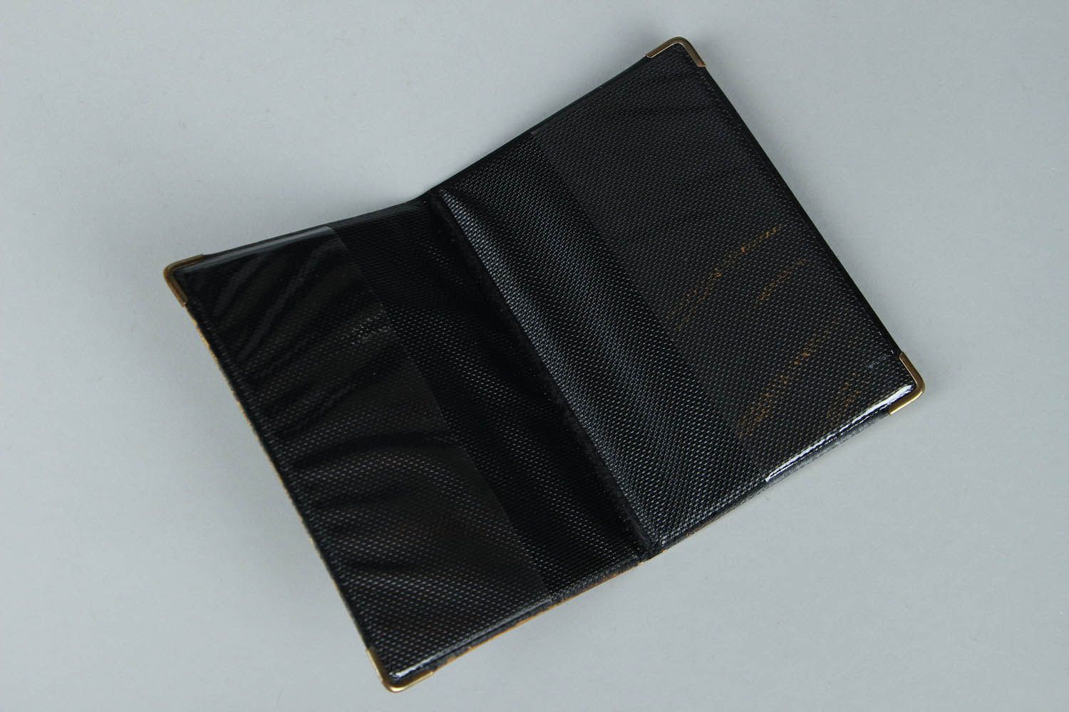 Porte passeport en simili-cuir fait main photo 2