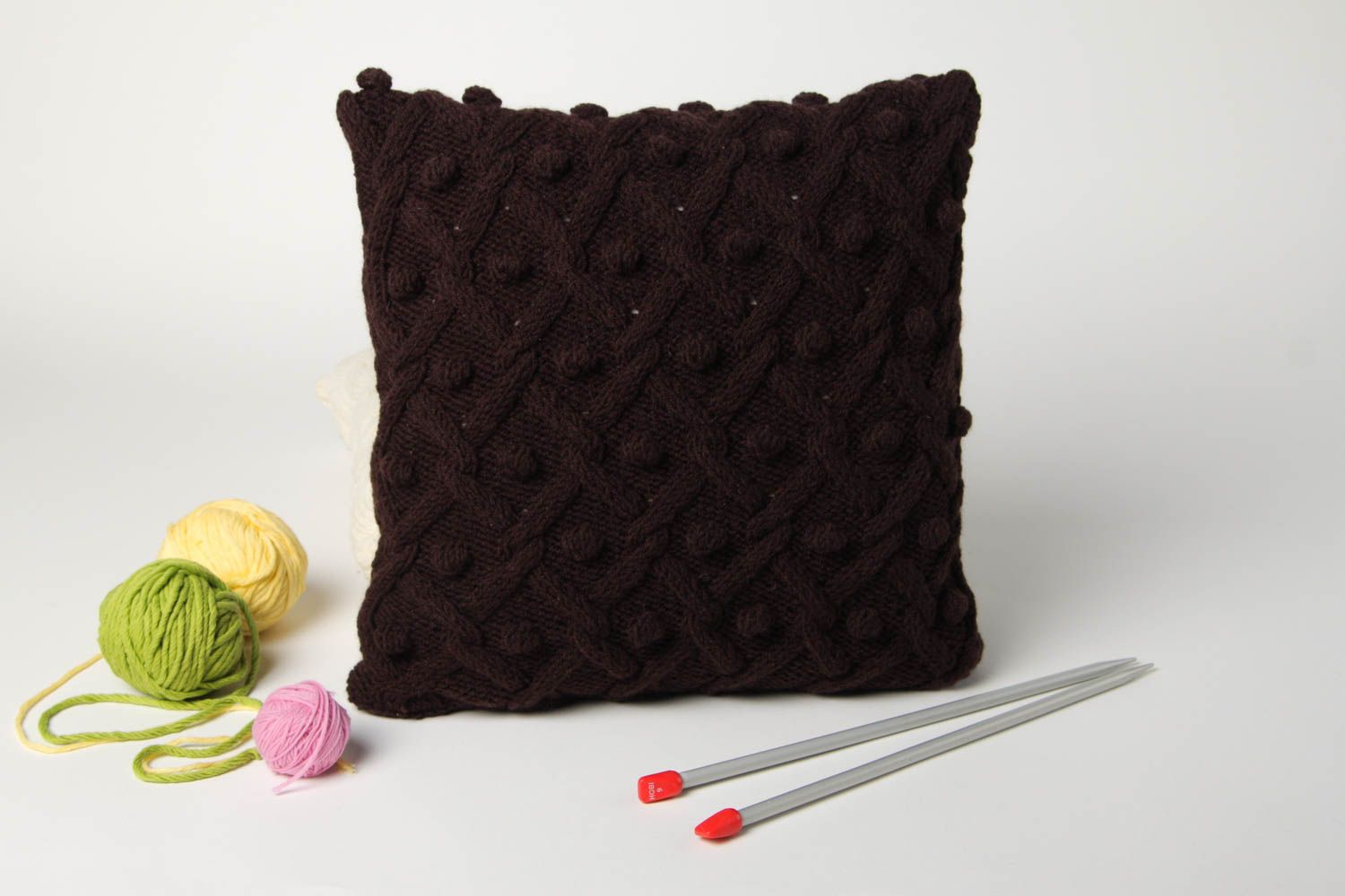 Handmade pillow designer cushion woolen pillowcase home decoration for women photo 1