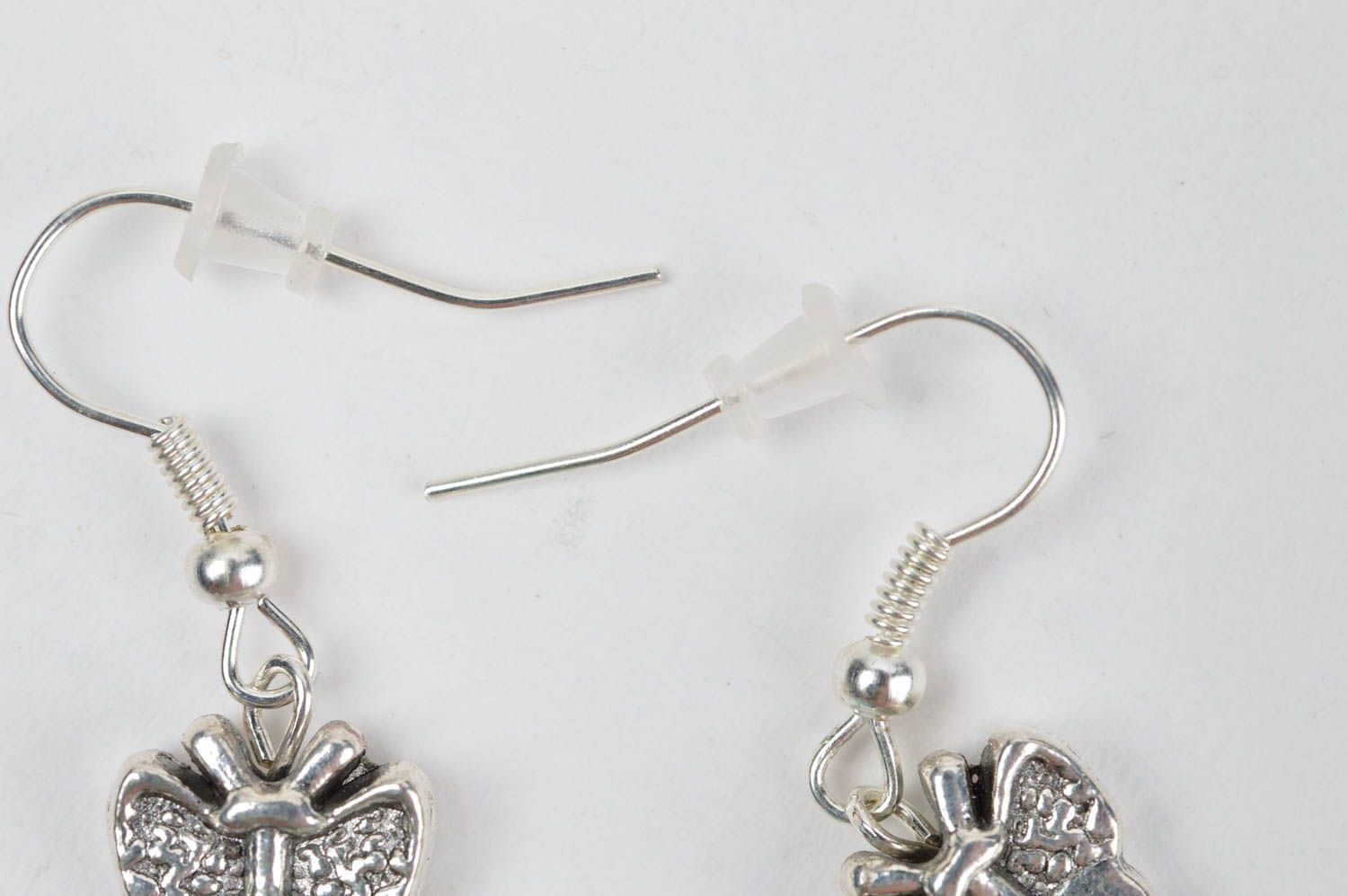 Beautiful glass earrings handmade unusual accessory designer earrings photo 4