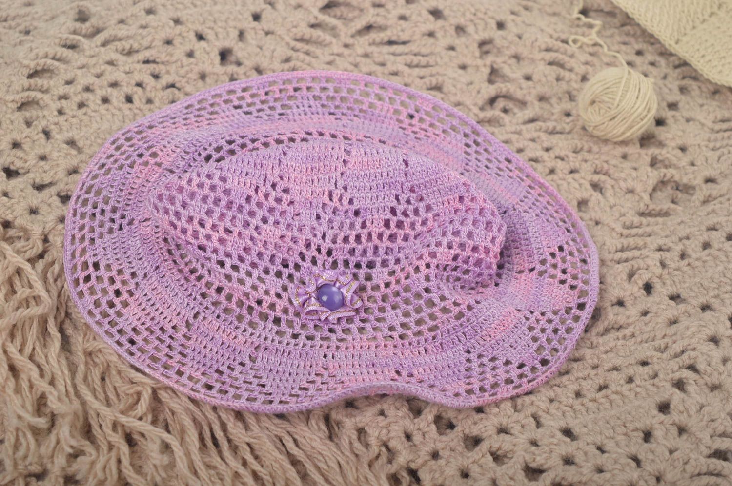 Unusual handmade summer hat cute hats crochet baby hat design gifts for kids photo 1