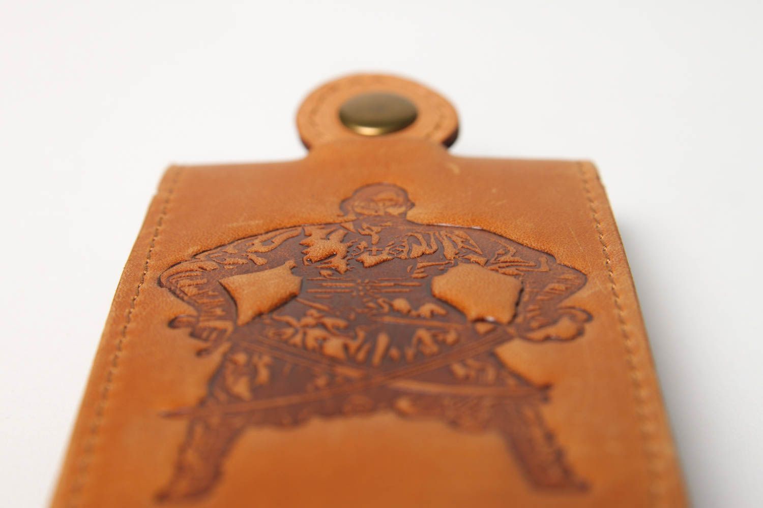 Beautiful handmade leather key case key purse design handmade accessories photo 5