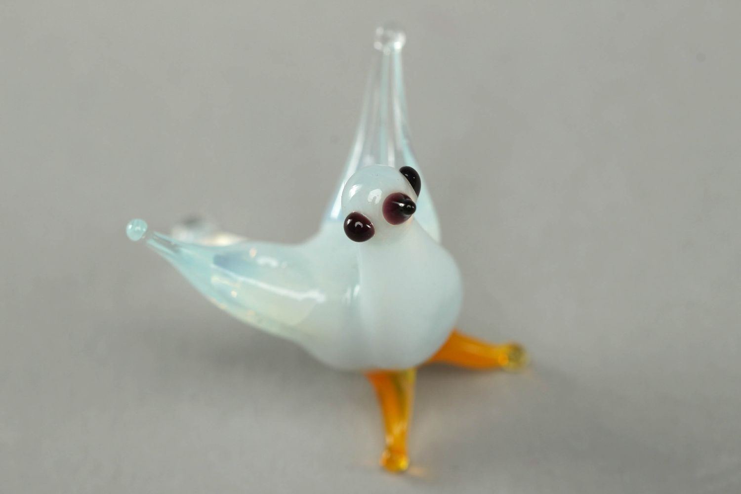 Schöne handmade Taube Figur aus Glas in Lampwork foto 2