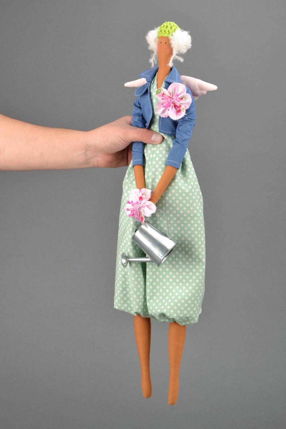 Handmade designer doll in dress photo 2