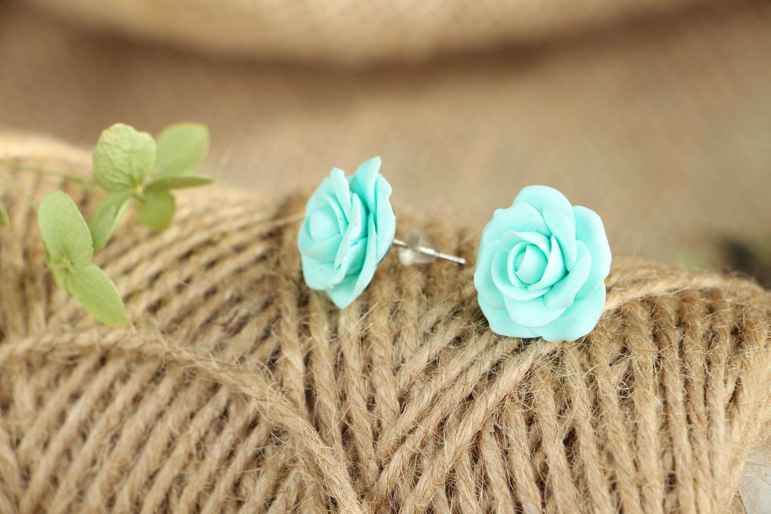 Polymer clay puset earrings  photo 3