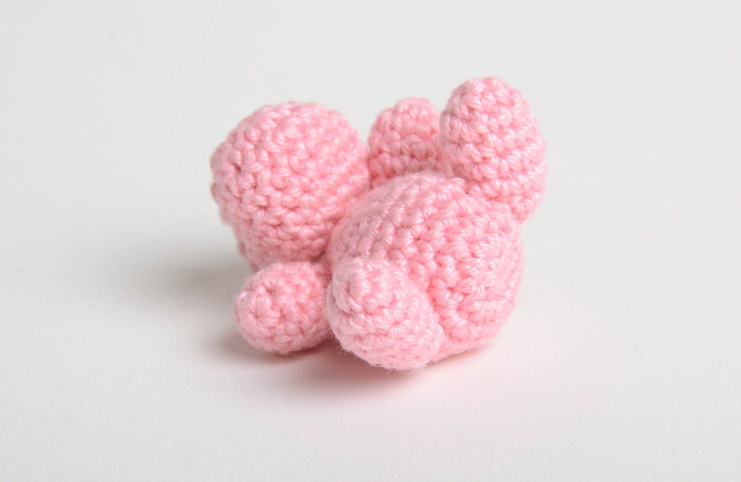 Crocheted pink soft toy unusual present for kids handmade toys cute gift photo 3