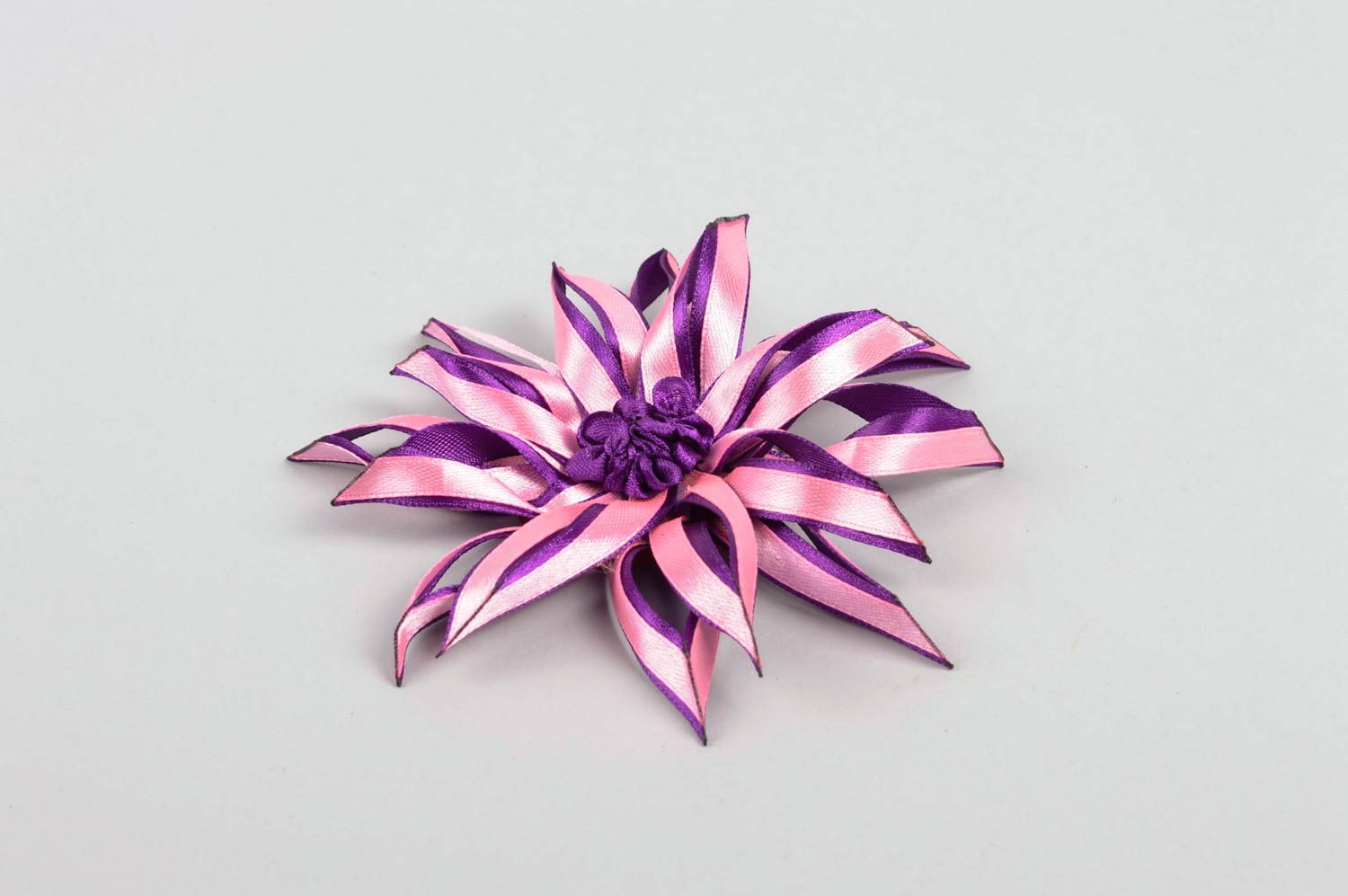 Симпатичное украшение ручной работы заколка с цветком аксессуар для волос фото 2