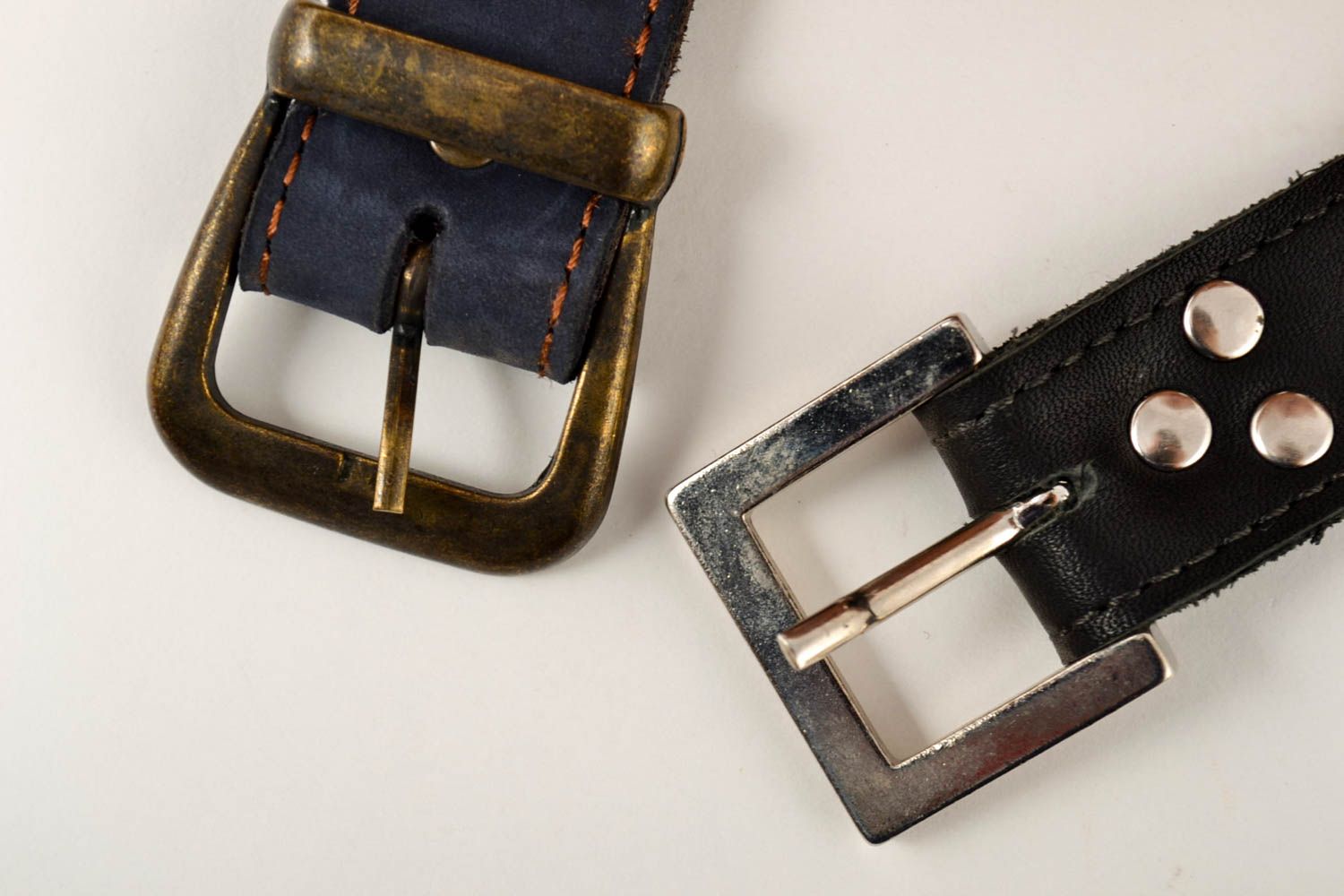 Handmade Herren Gürtel Accessoire für Männer Gürtel aus Leder Set 2 Stück foto 2