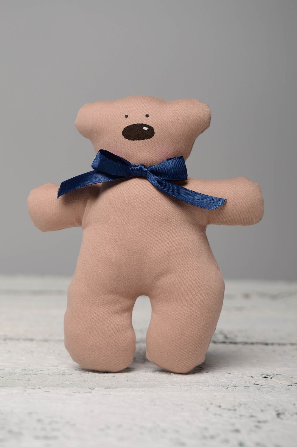 Handmade soft fabric toy Bear photo 1