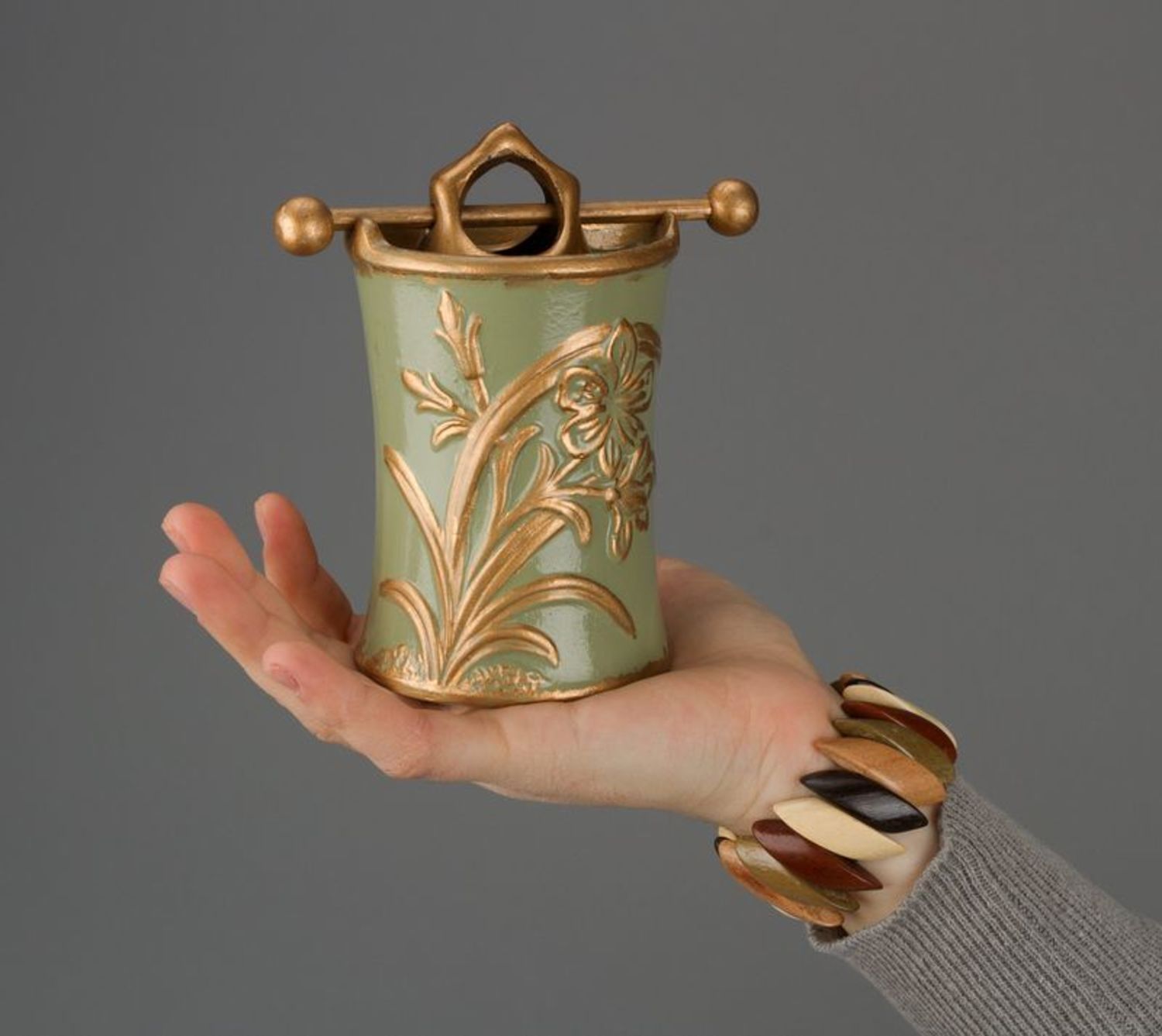 Lampada aromatica in ceramica fatta a mano Decorazione di casa Regalo per donna foto 5