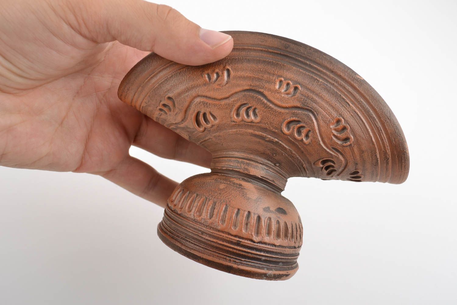Beautiful designer handmade clay napkin holder with carved patterns photo 3