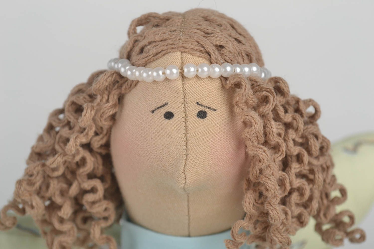 Grande Poupée fille ange Jouet fait main lin coton Cadeau pour enfant original photo 2