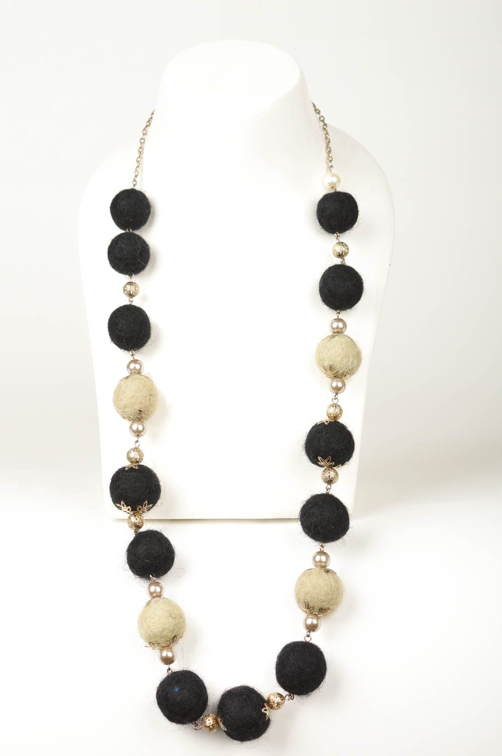 Handmade Damen Halskette schöner Halsschmuck für Damen Schmuck Collier Perlen  foto 1