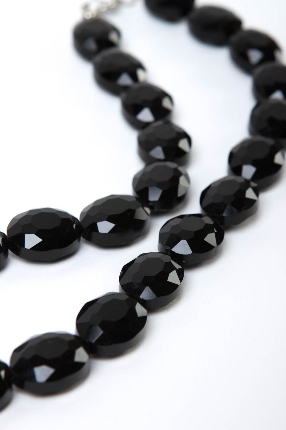 Collar original de cristal negro bisutería artesanal regalo para mujer foto 3