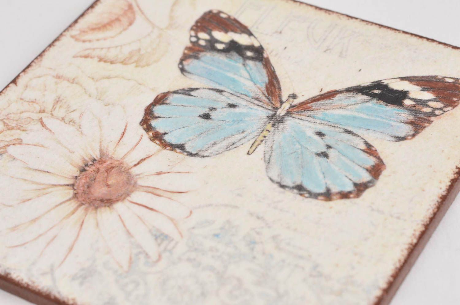 Posavasos original artesanal accesorio de cocina protector para mesa mariposa foto 5