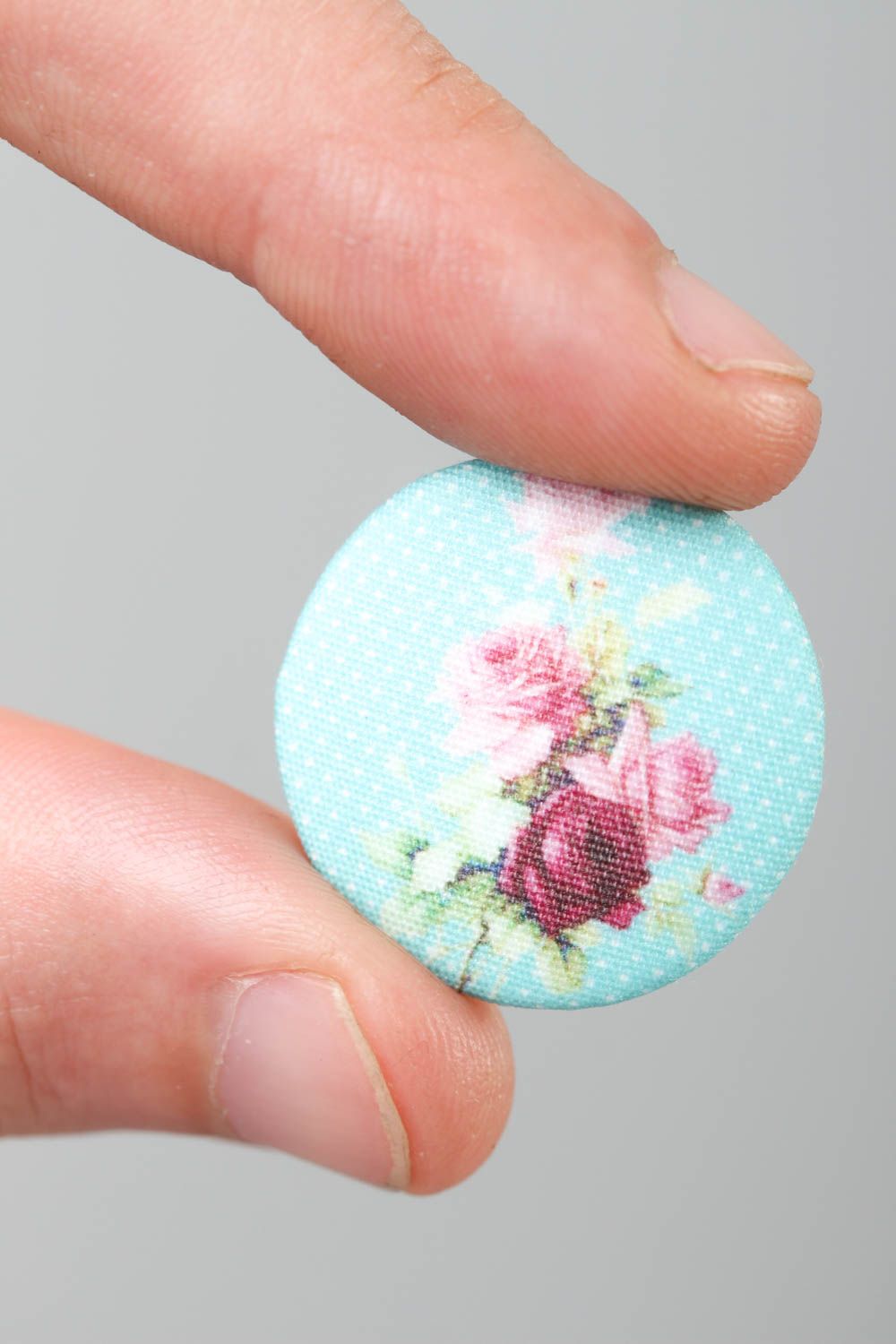 Botón de plástico artesanal regalo original de tela de algodón accesorio de moda foto 5