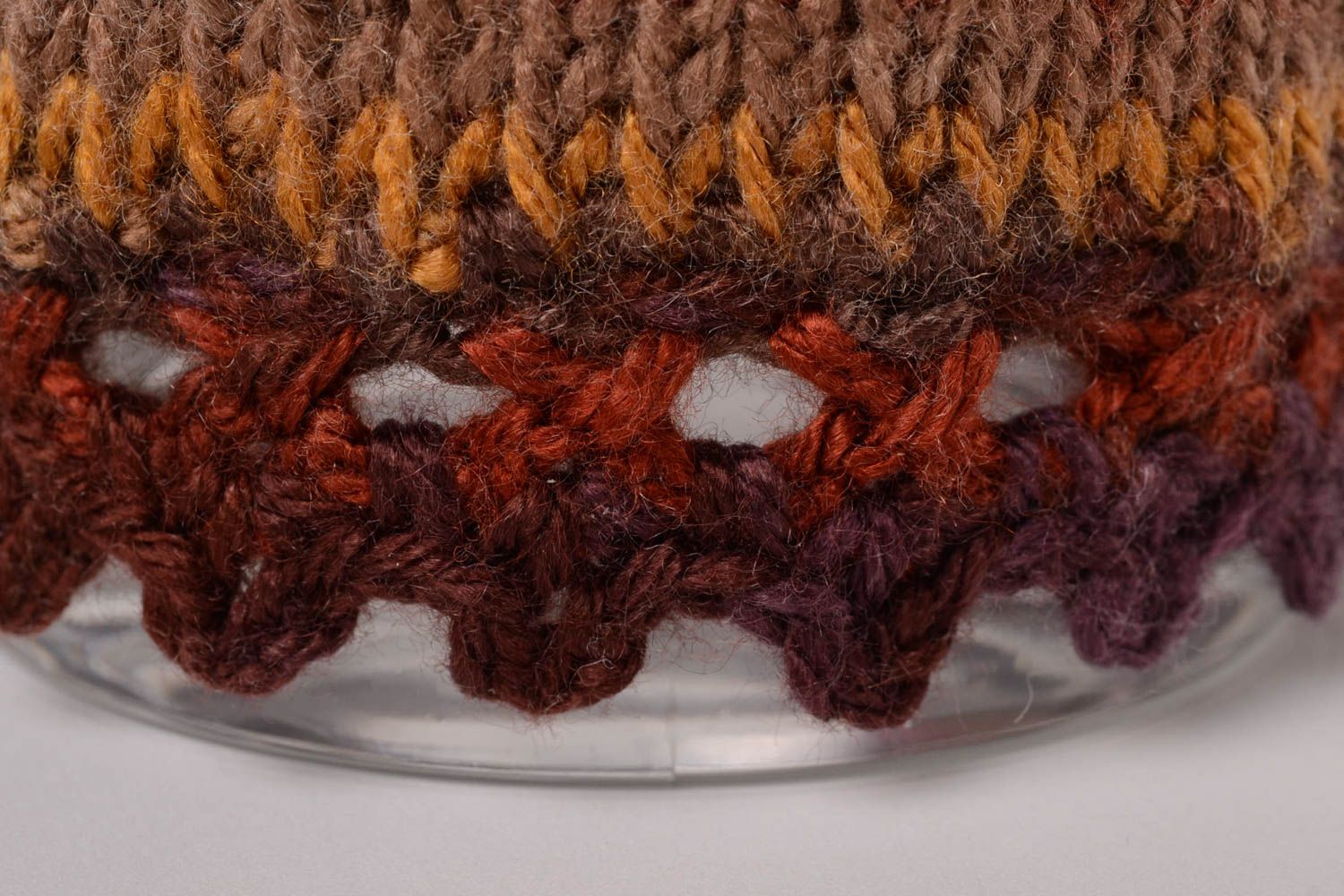 Couvre-tasse tricot fait main Pull pour mug cadeau original Noël crochet photo 5