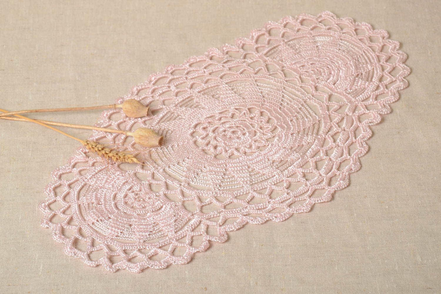 Handmade unique decorative table cloth designer crocheted napkin home decoration photo 1