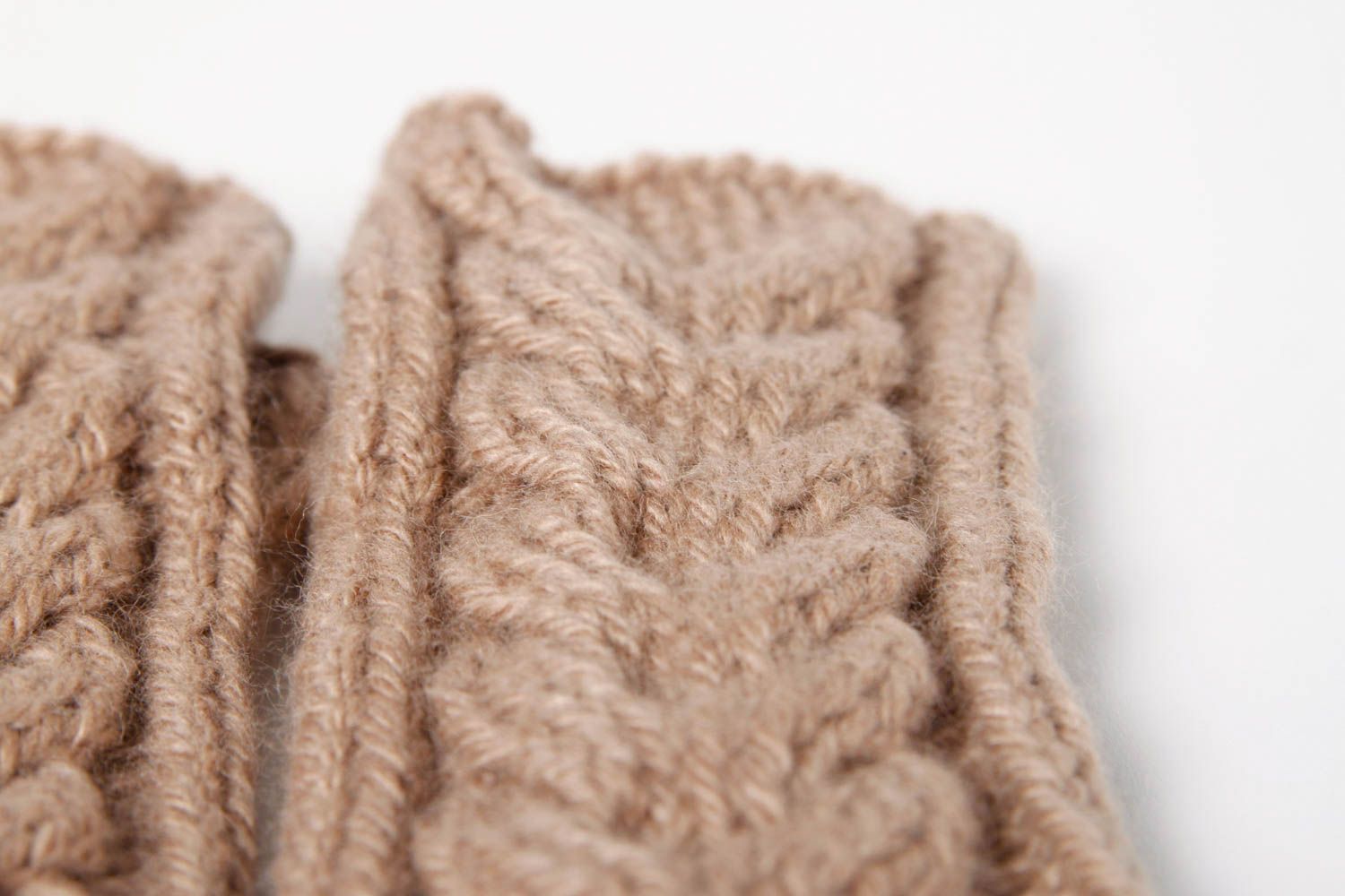 Handmade knitted mittens winter mittens winter accessories woolen mittens photo 10