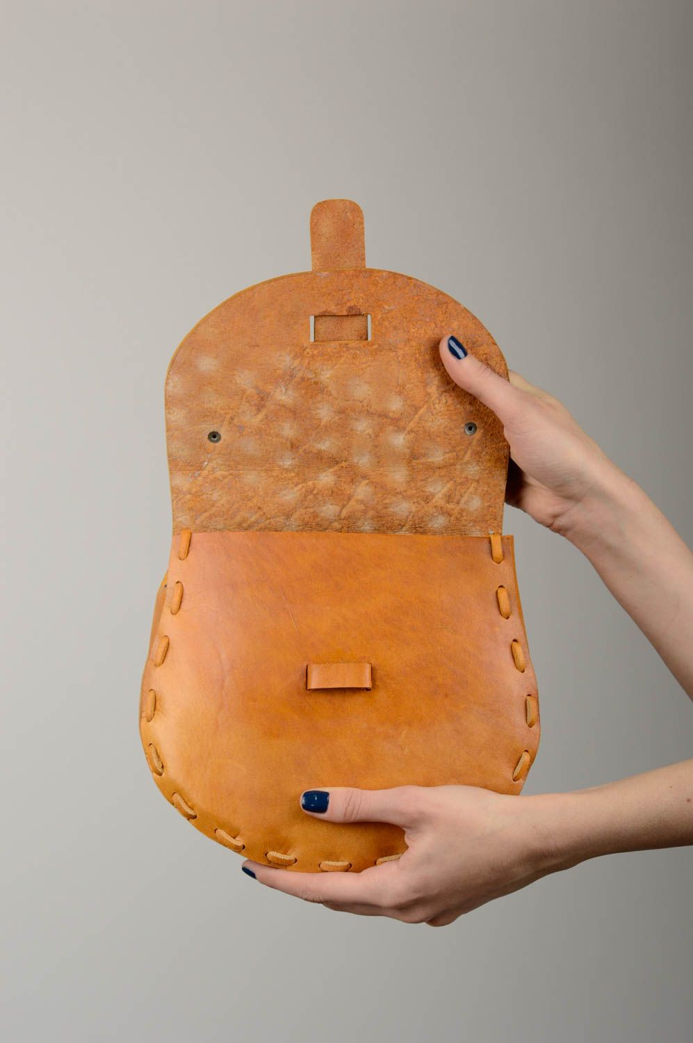Сумка ручной работы сумка через плечо коричневая сумка из кожи молодежная фото 3