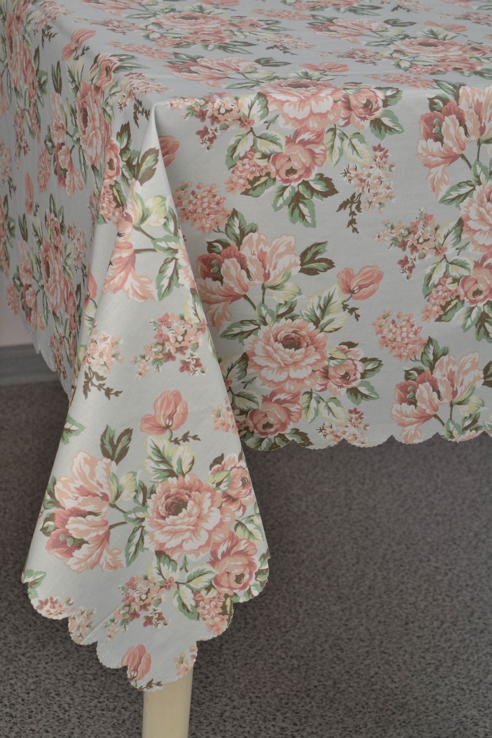 Mantel de tela con estampado floral foto 3