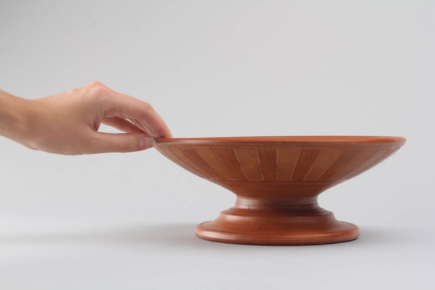 Tigela de argila feita à mão com tampa louça de cerâmica decorativa artesanal foto 4