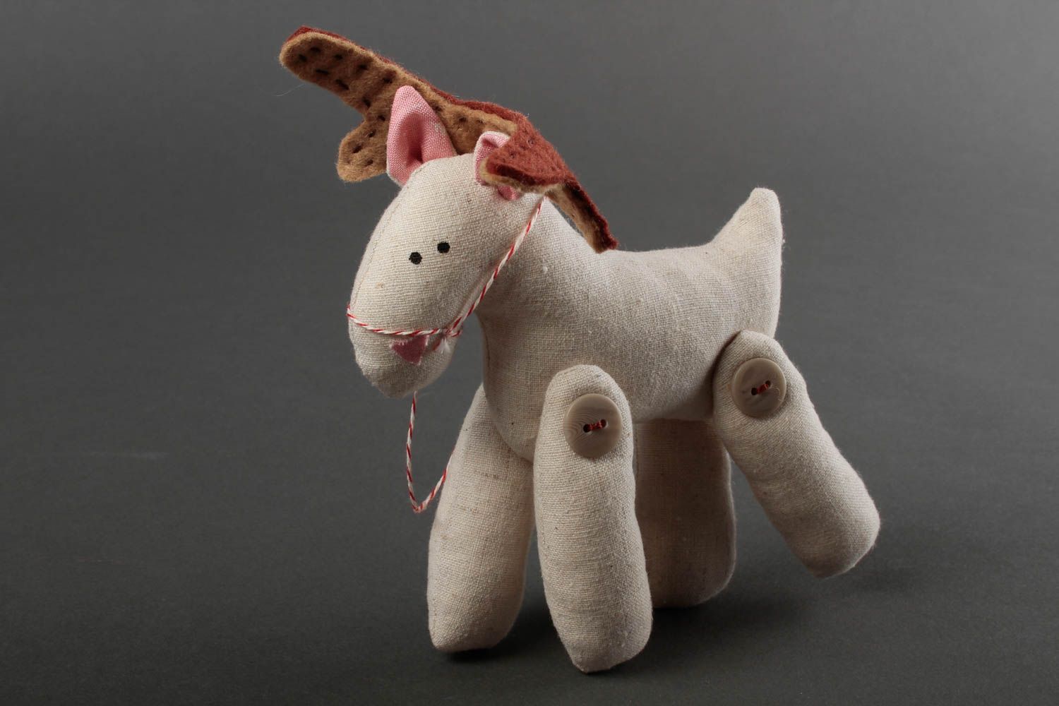 Peluche renne fait main Jouet pour enfant design Cadeau pour enfant original photo 2