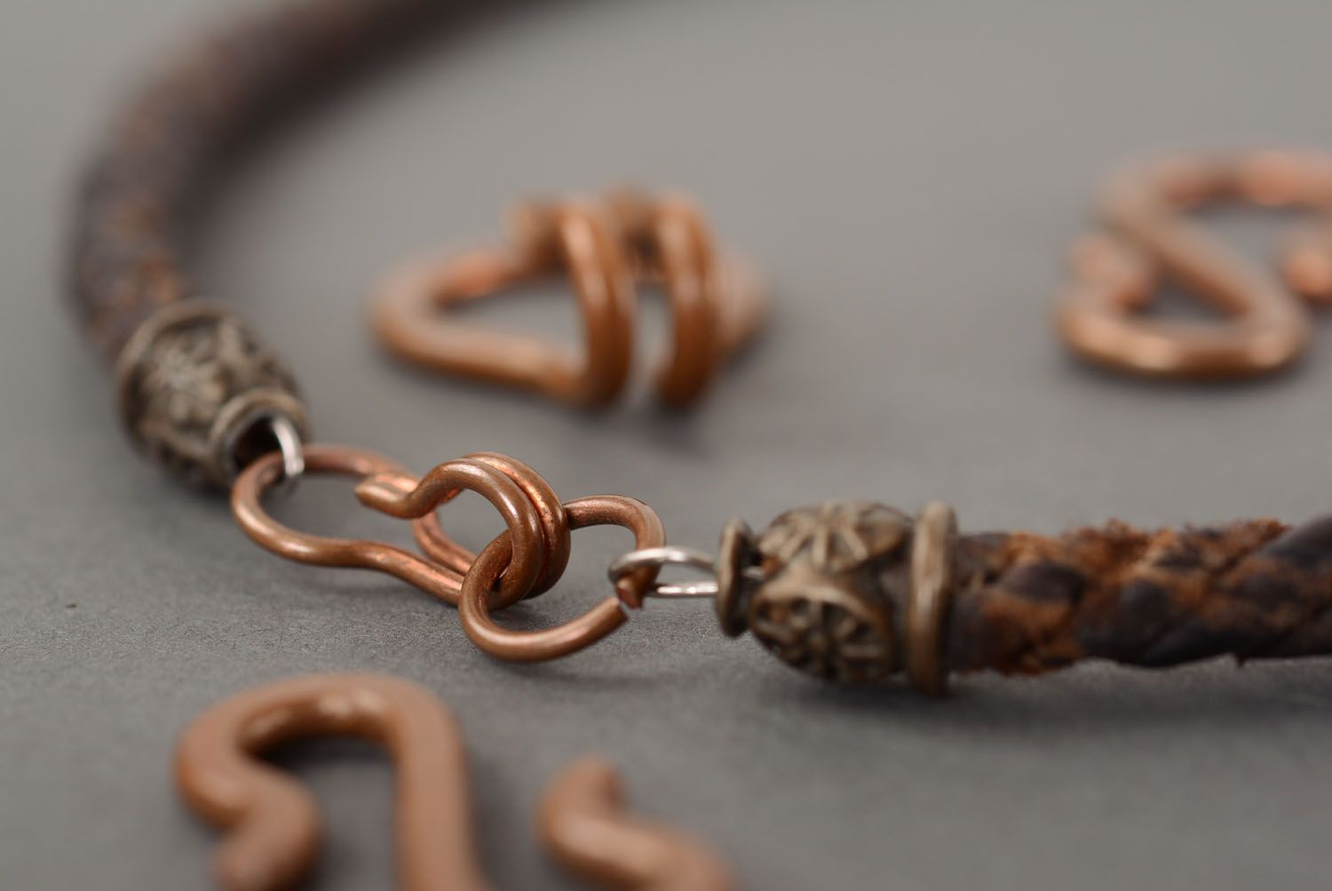 Leather cord necklace photo 4