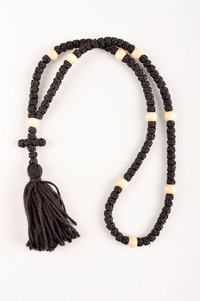 Kette Rosenkranz handmade Gebetskette Christen Perlenkette Christ mit 100 Knoten foto 4