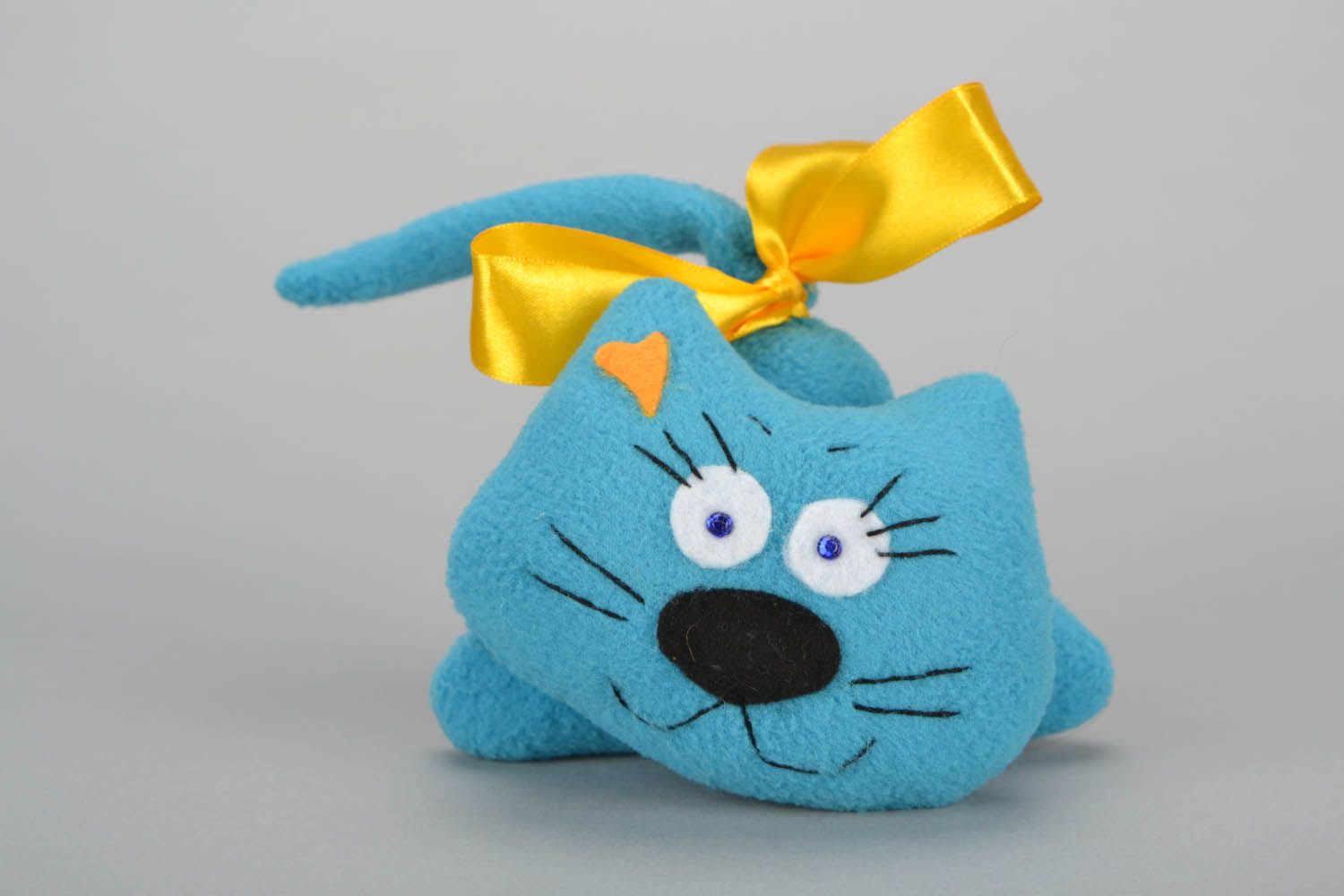 Тканевая игрушка Голубой котик фото 3
