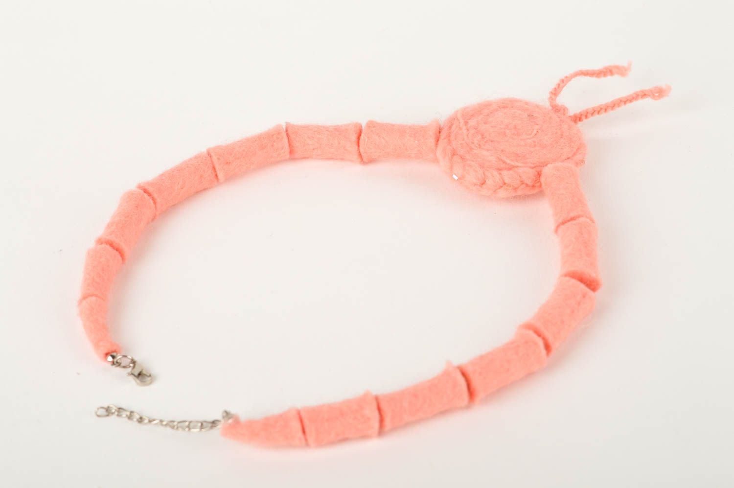 Handmade necklace designer woolen necklace for women gift ideas unusual jewelry photo 3