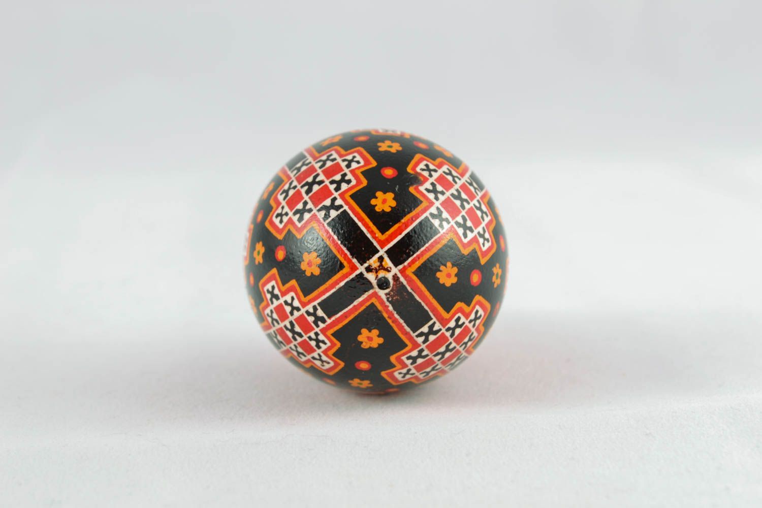 Designer painted egg with ornament photo 1