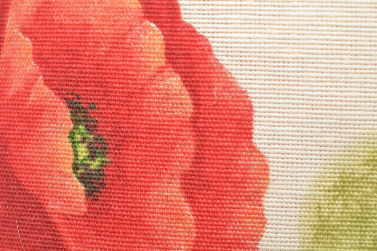 Small accent pillow with painting Poppies photo 2