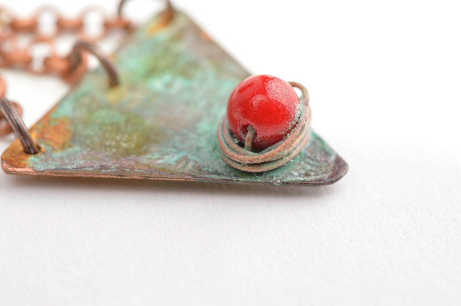 Handmade pendant designer accessory neck pendant copper jewelry gift ideas photo 5