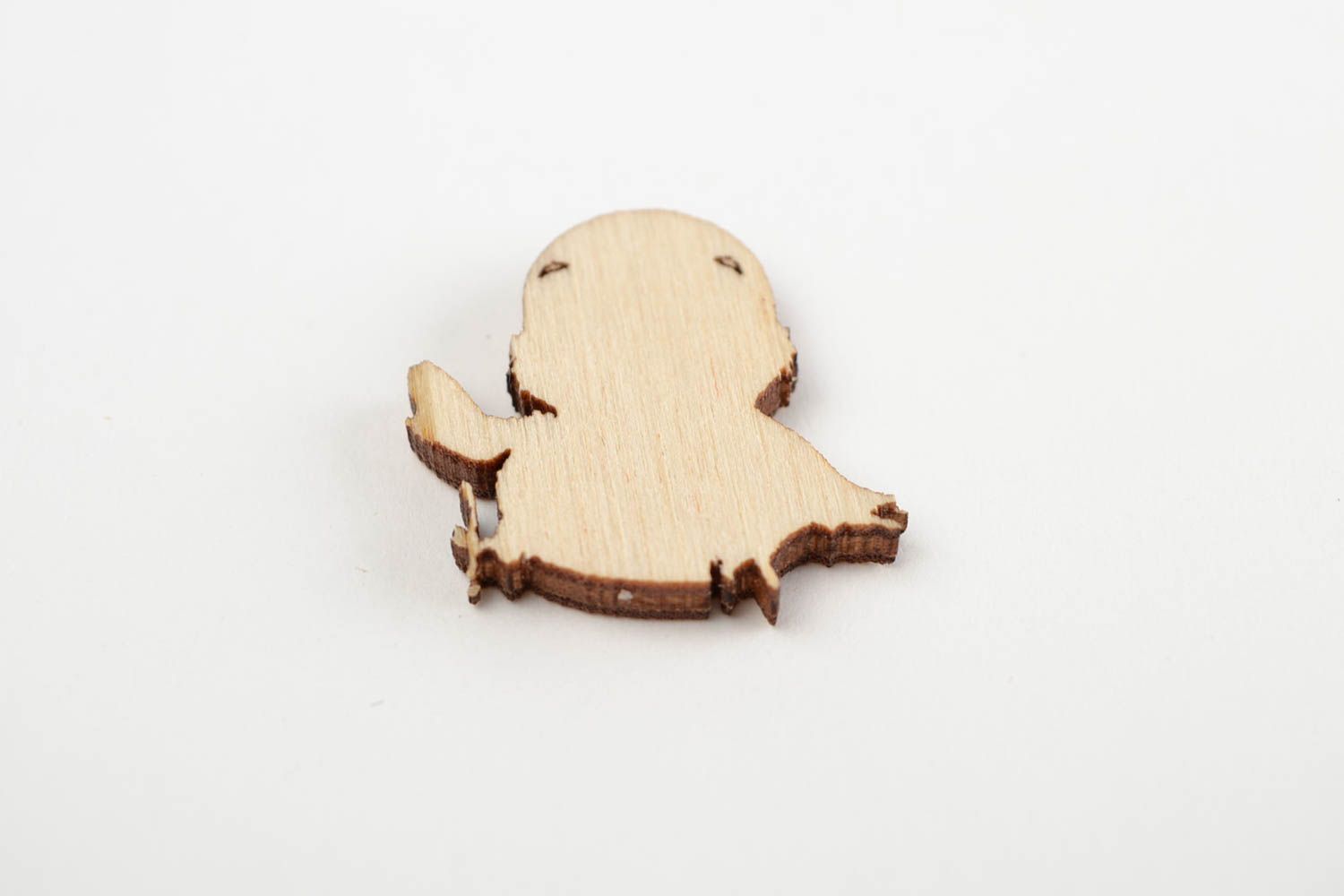 Handgemachte Miniatur Figur kleine Figur zum Bemalen Holz Rohling süßer Vogel foto 5