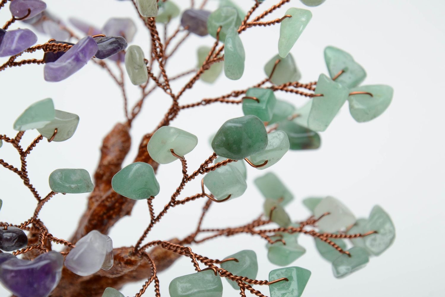 Decorative tree with amethyst and nephrite photo 4