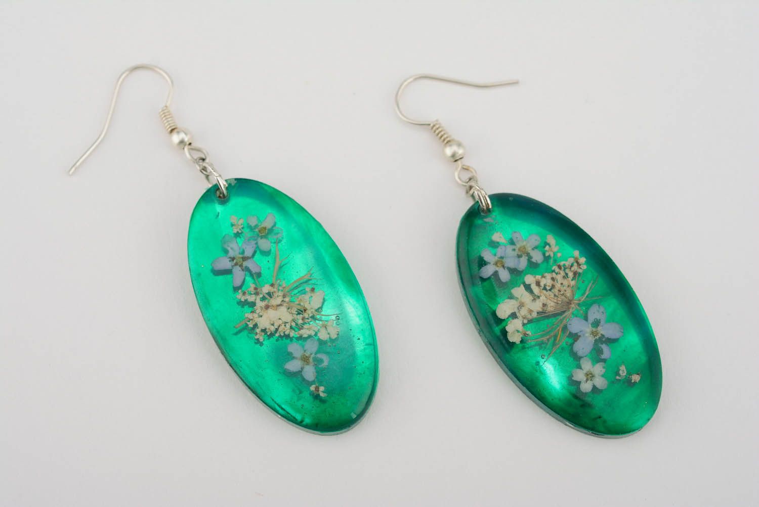 Earrings with dried flowers photo 5