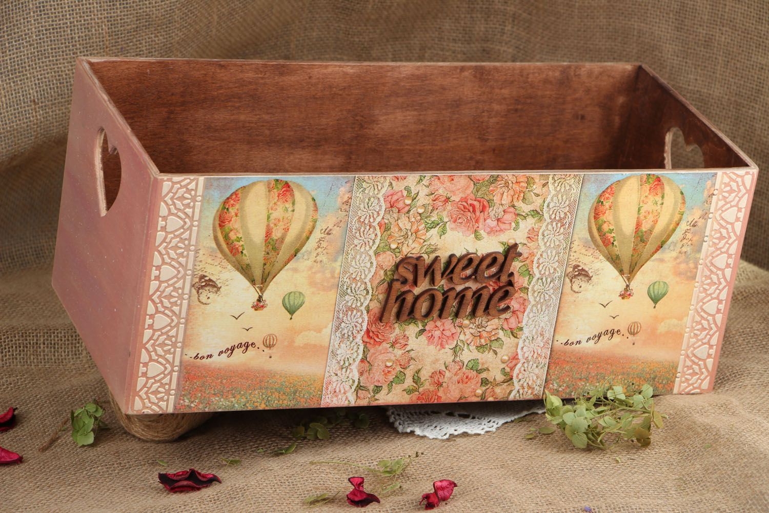 Wooden box with decoupage photo 5
