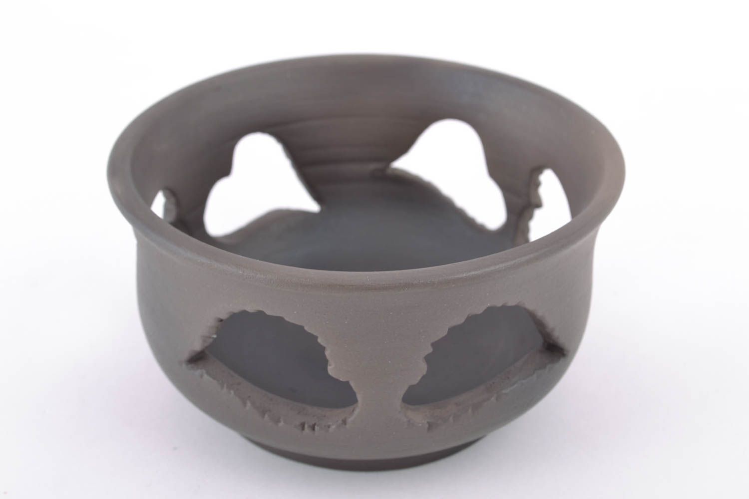 Black ceramic candlestick teapot warmer photo 4
