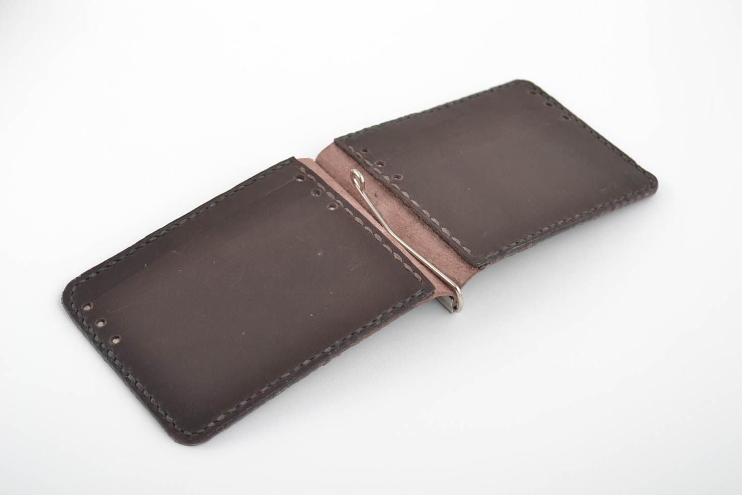 Beautiful handmade leather wallet designer purse leather goods gift ideas photo 2