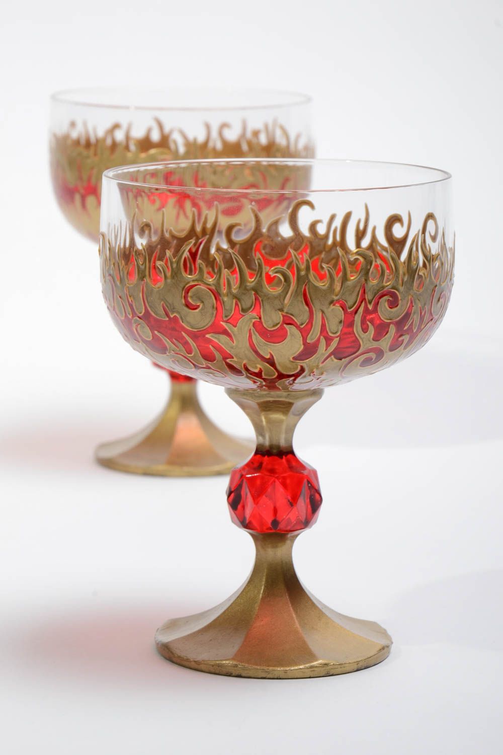 Copas artesanales de cristal checo regalo original 2 utensilios de cocina    foto 3