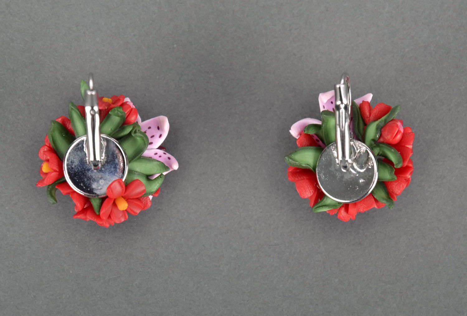 Handmade earrings made from polymer clay photo 3