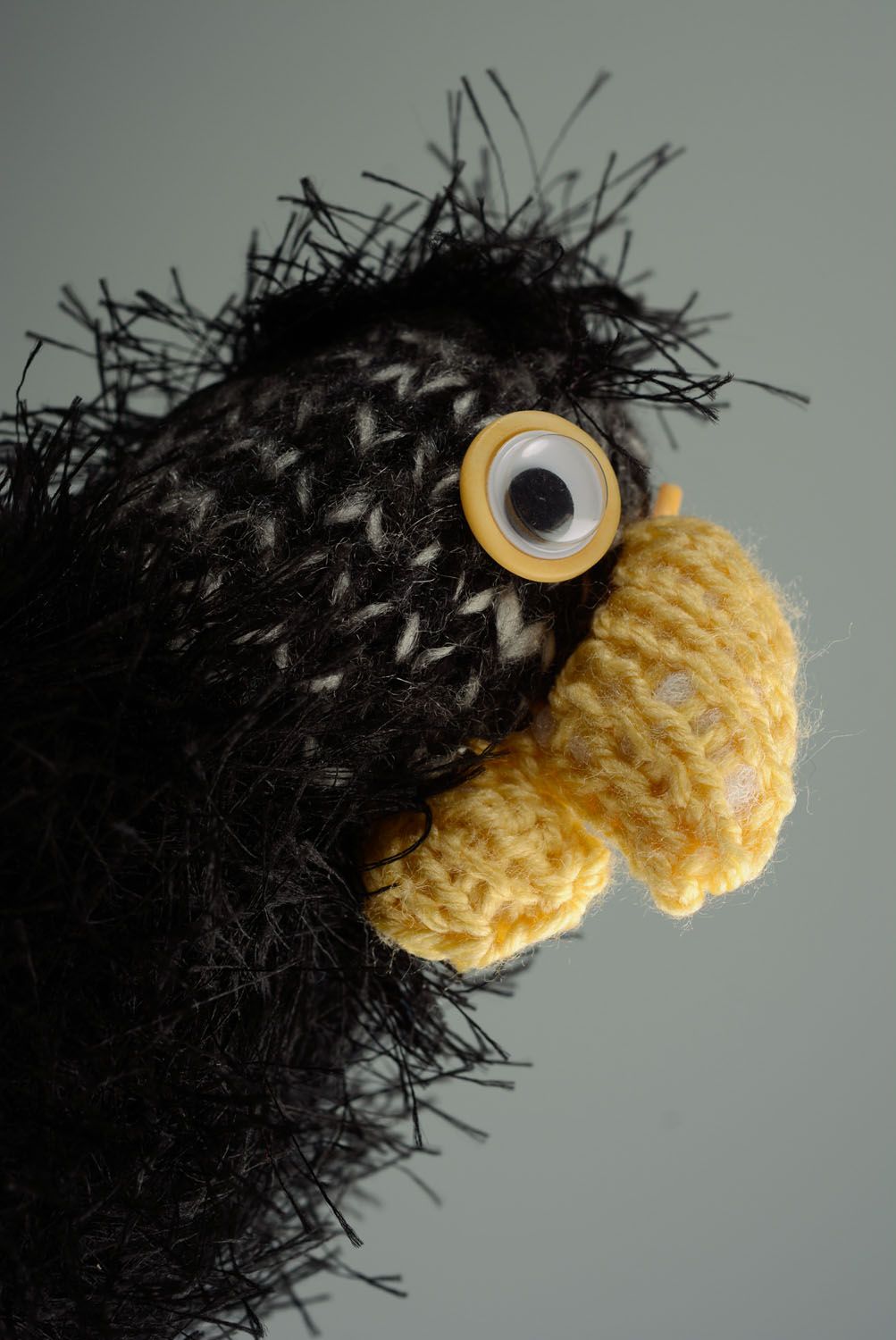 Handmade crochet toy Little Raven photo 2