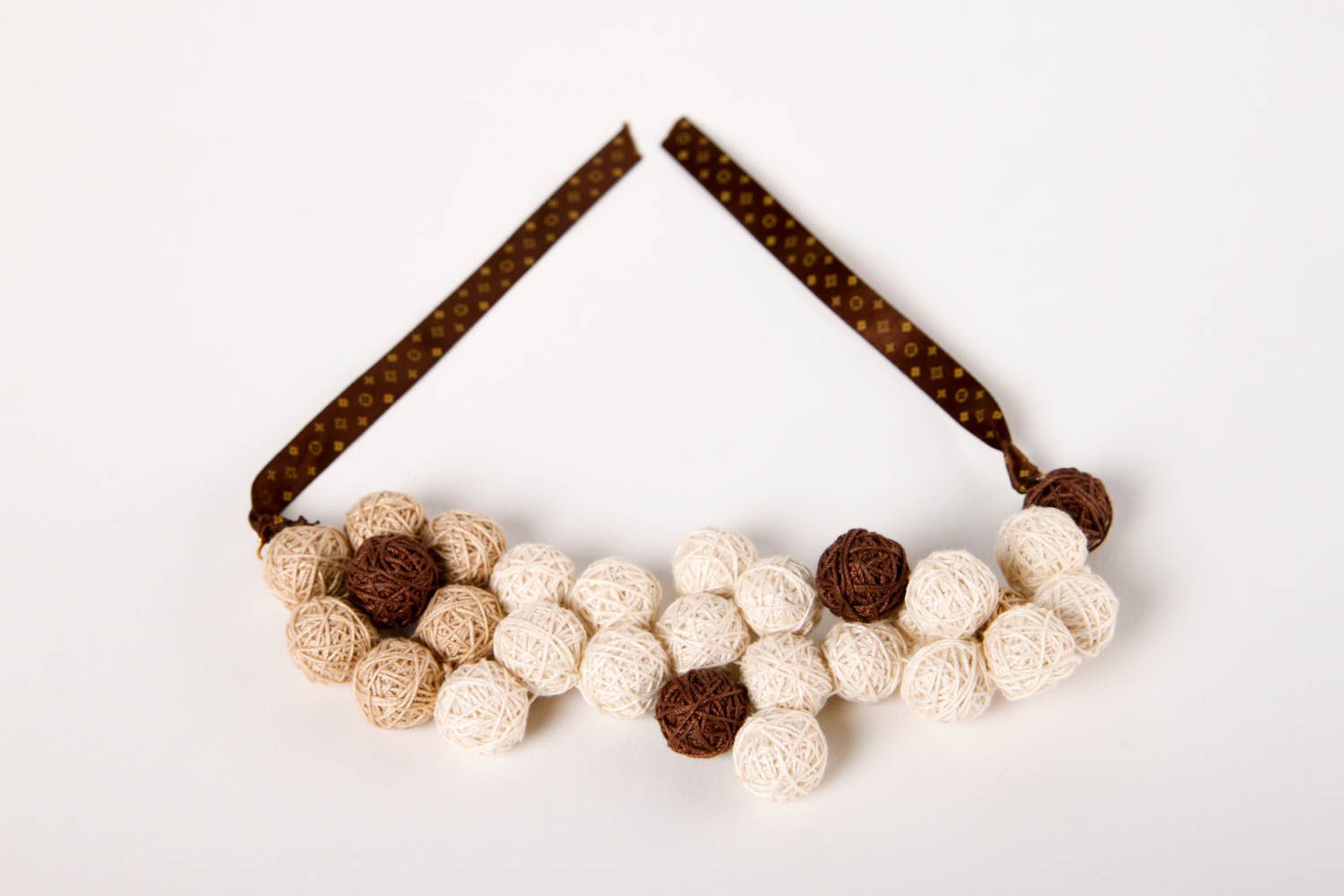 Unusual handmade textile bracelet woven ball bracelet designs gifts for her photo 2