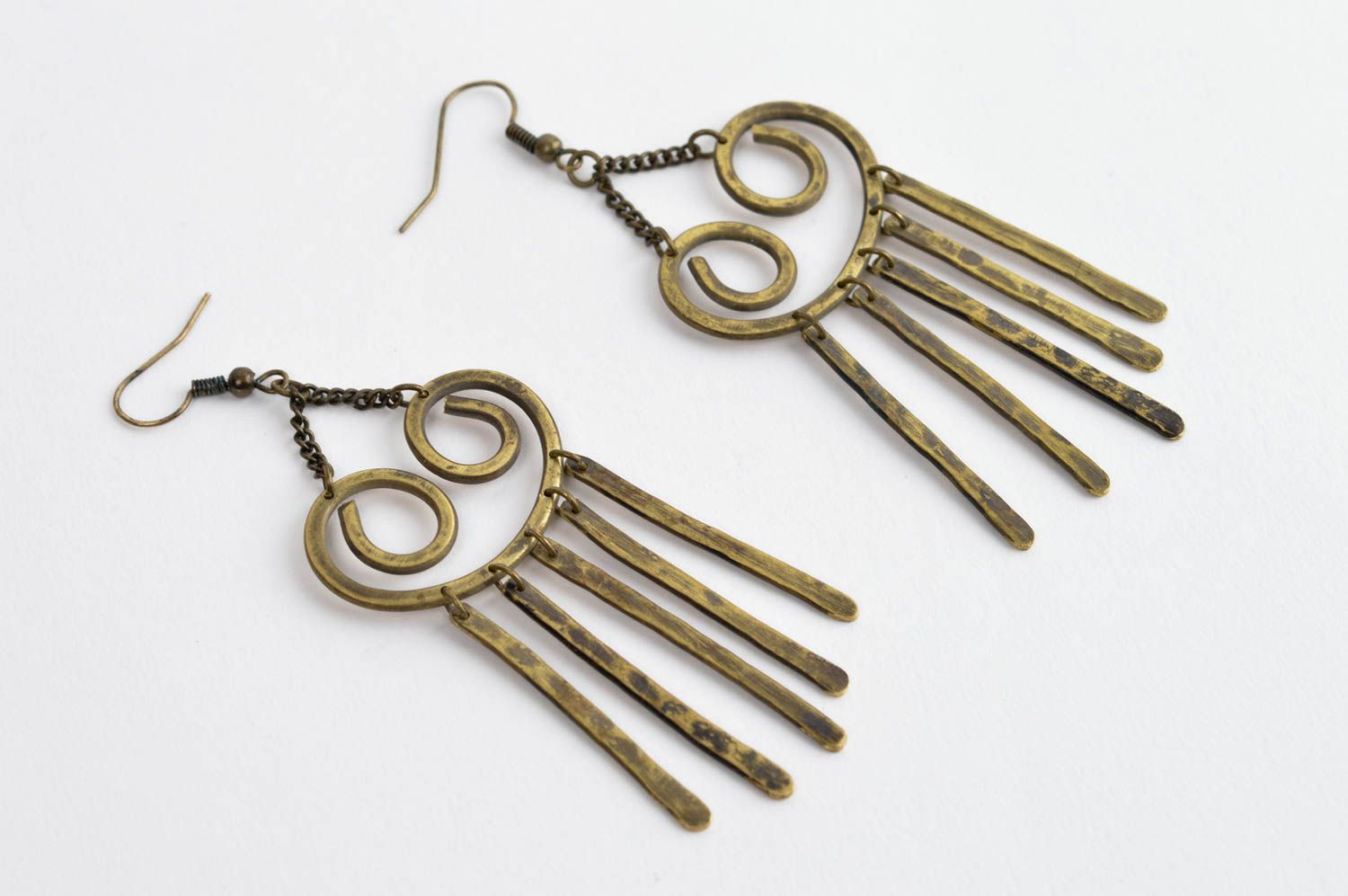 Stylish handmade metal earrings costume jewelry designs metal craft gift ideas photo 3