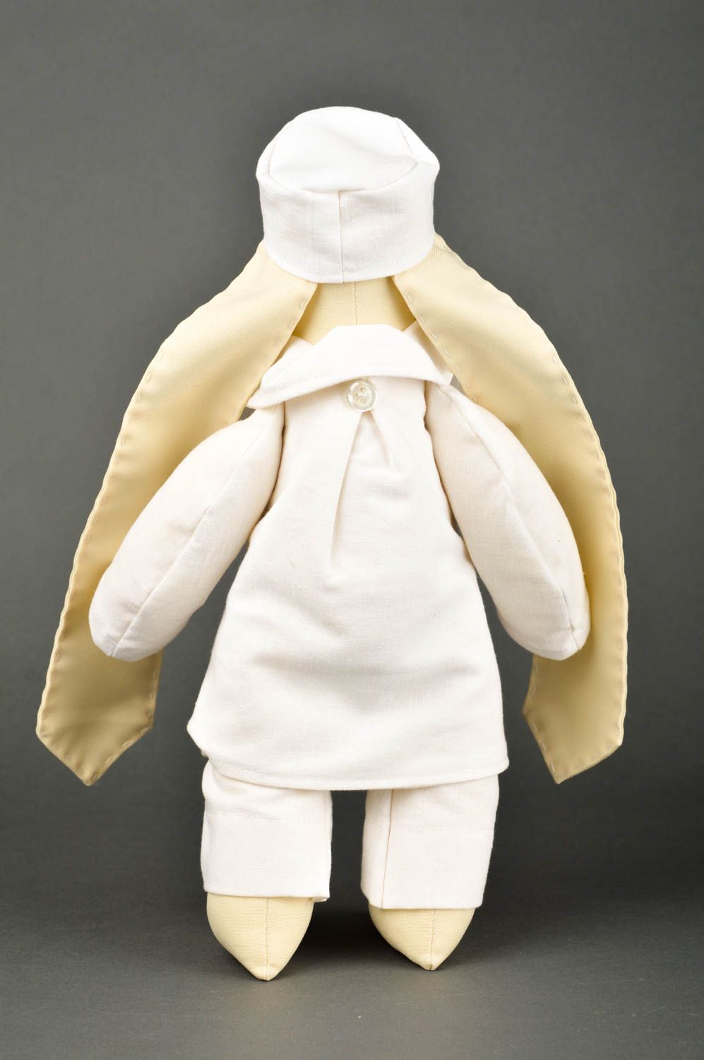 Игрушка заяц в костюме врача игрушка ручной работы оригинальная игрушка декор фото 5