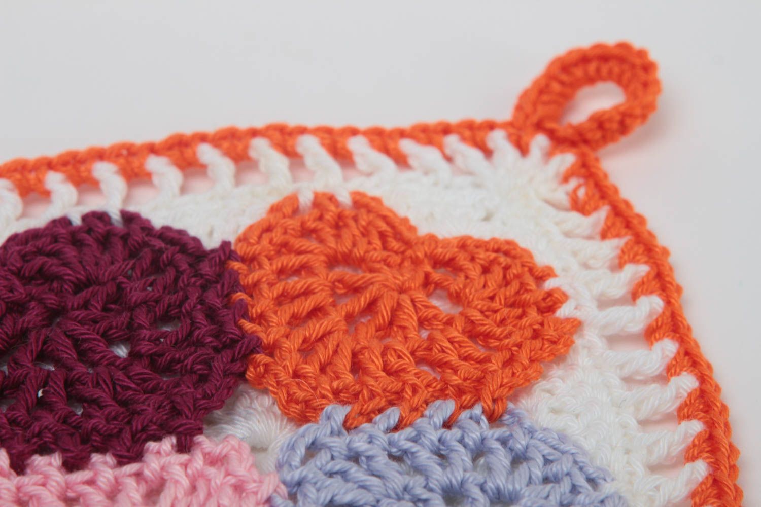 Manique cuisine faite main Accessoire cuisine tricotée au crochet Cadeau femme photo 3